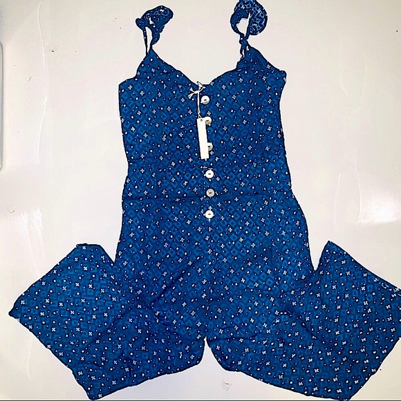 ✨NEW Crescent Jumpsuit with Beautiful Details Rust Blue Black  😍 - Picture 4 of 12